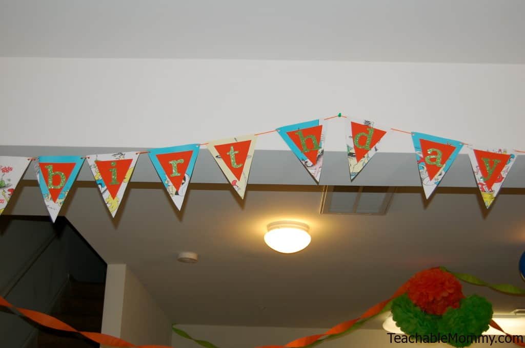 Green Eggs and Ham Birthday Party decorations, Green Eggs and Ham banner, DIY Birthday Banner