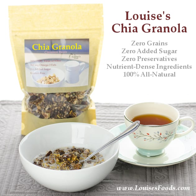 Louise's Foods, Chia Granola, No Grain Granola, Healthy