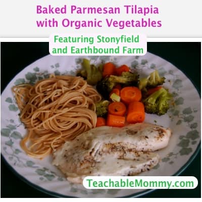 Baked Parmesan Tilapia with Organic Vegetables 