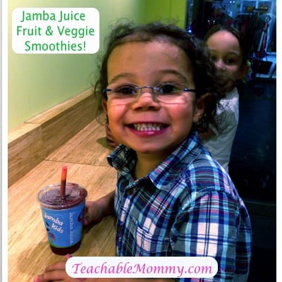 Jamba Juice Fruit and Veggie Smoothies