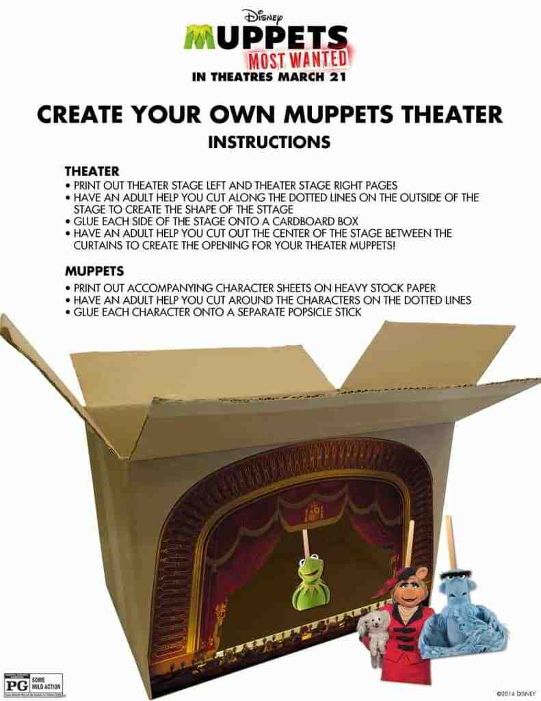 Muppets Theater, free Muppets printables