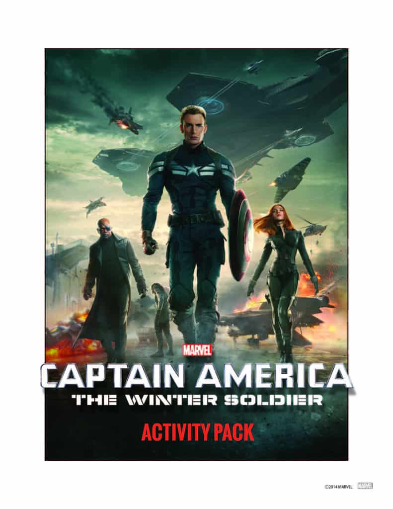 Captain America The Winter Soldier Activity Pack, Captain American Free Printables, Captain America Birthday Party free printables