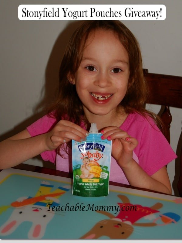 Stonyfield Yogurt Pouches Giveaway!