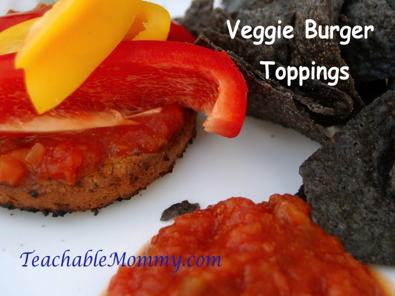 Veggie Burger toppings, Sunshine Burger, 