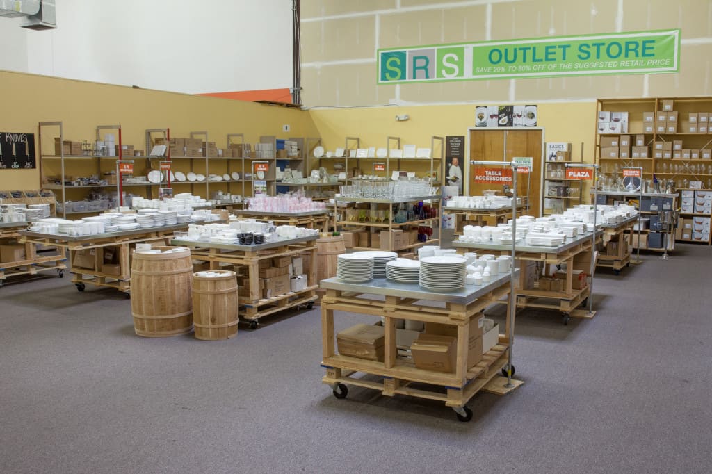 SRS outlet store, Discount tableware