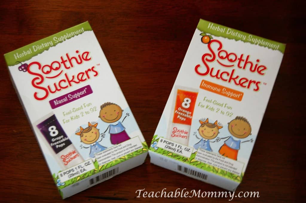 Soothie Suckers herbal supplements for kids