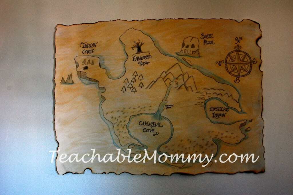 Jake and the Neverland Pirates Birthday Party, Jake Birthday Party, Pirate Birthday Party, Map of Neverland