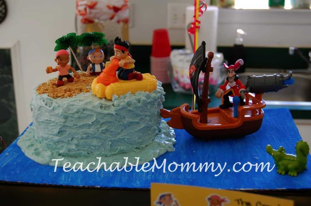 Jake and the Neverland Pirates Birthday Party, Jake Birthday Party, Pirate Birthday Party, Pirate Food, Jake and The Neverland Pirates Party Cake