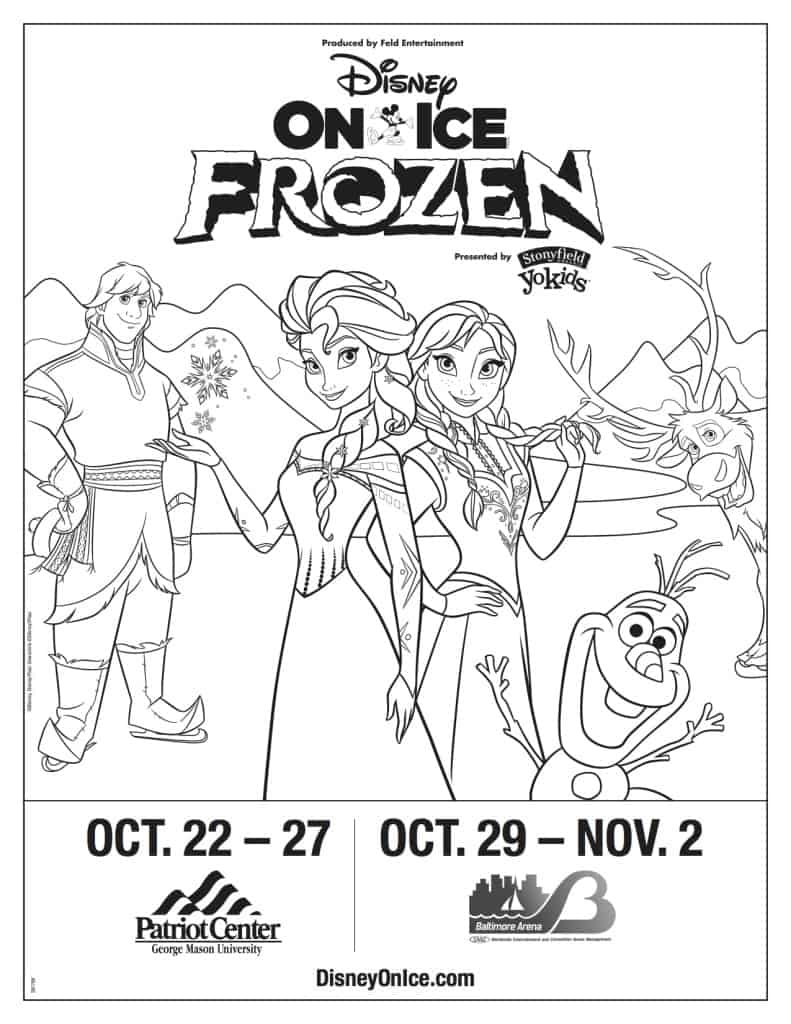 Disney On Ice Presents Frozen! Win Frozen On Ice Tickets, Frozen Coloring Sheet, Frozen on Ice Coloring Sheet