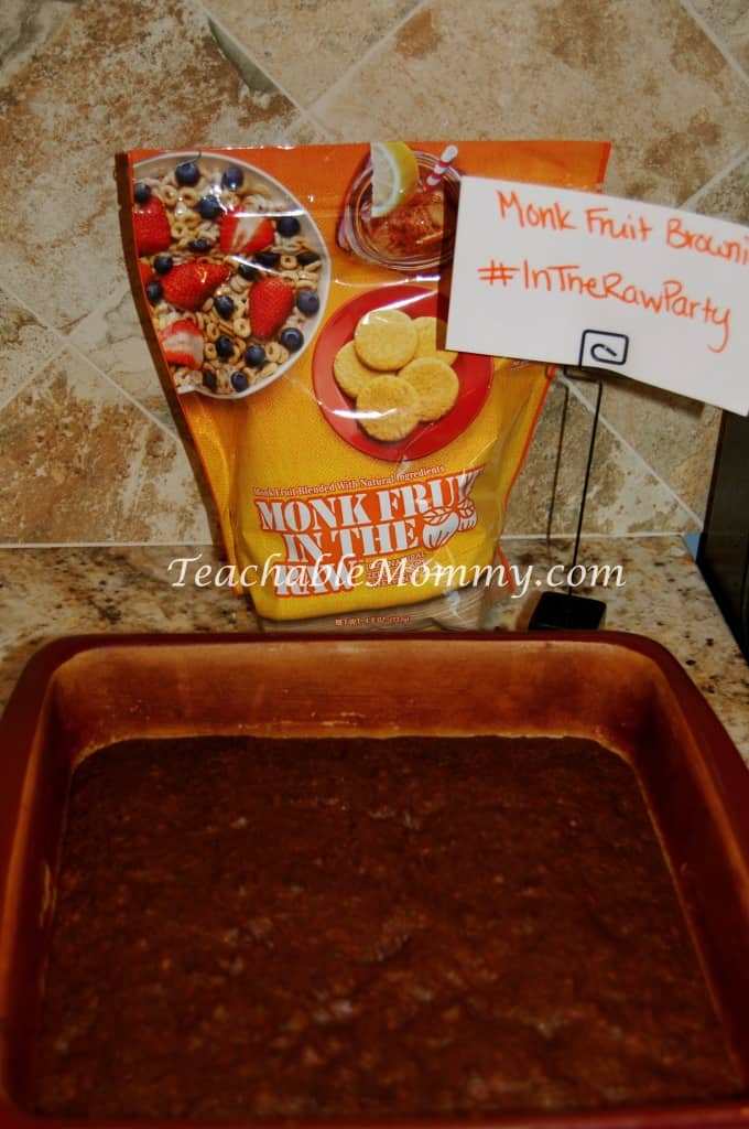 Monk Monk Fruit In The Raw, natural no calorie sweetener, MommyParty, #InTheRawParty, Brownie Recipe