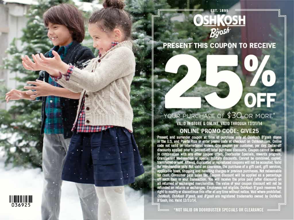 OshKosh B'gosh coupon, #GiveHappy with OshKosh B'gosh 