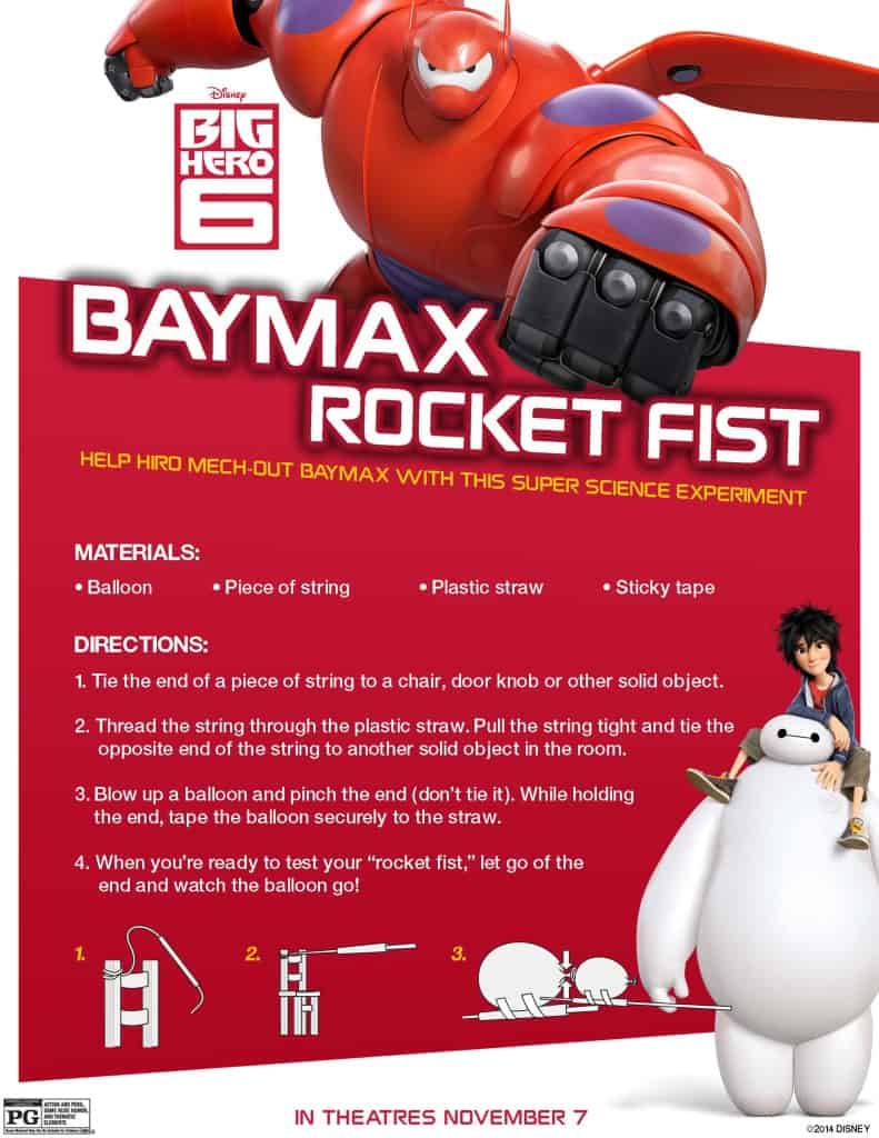 Make your own Baymax Rocket Fist, Big Hero 6 birthday activities, Big Hero 6 free printables 