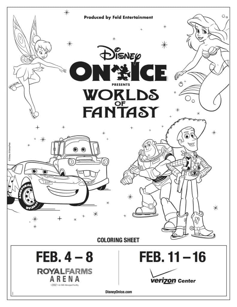 Disney on Ice presents Worlds of Fantasy coloring sheet #DisneyOnIce