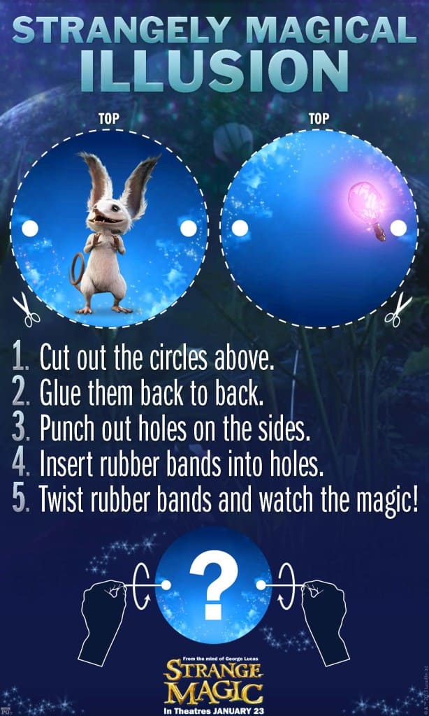 Strangely Magical Illusions,   Strange Magic Free Printables, Strange Magic Birthday Party