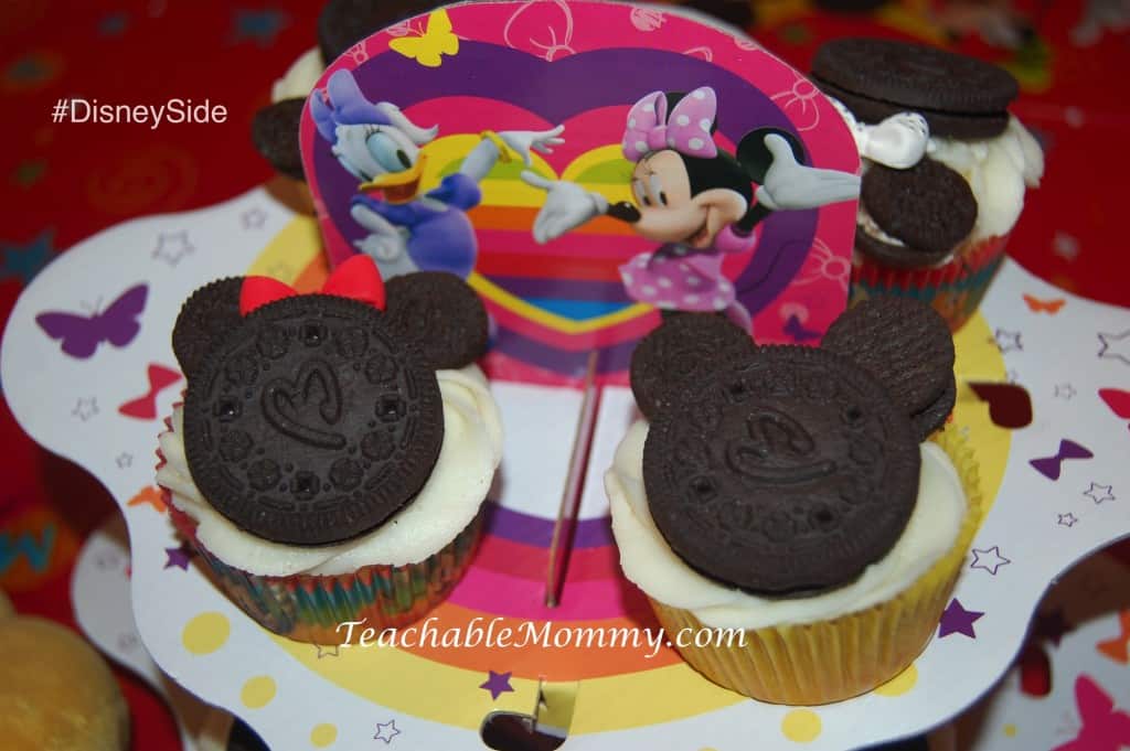 #DisneySide @ Home Party, Disney Party ideas, Mickey Mouse cupcakes