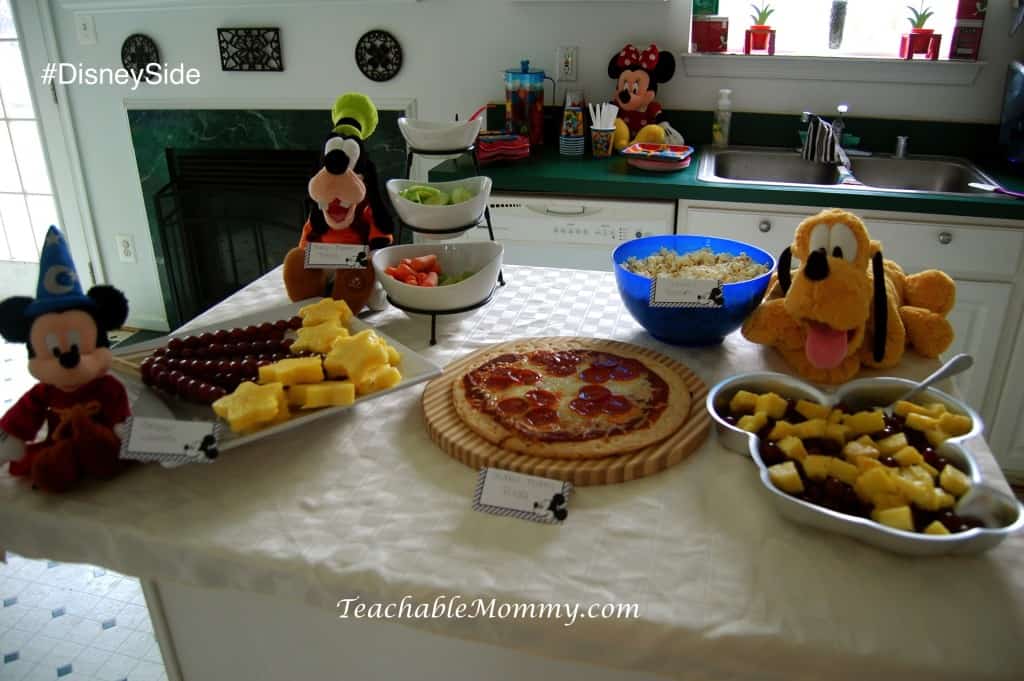 #DisneySide @ Home Party, Disney Party ideas, Mickey Party Ideas, Mickey Mouse party food