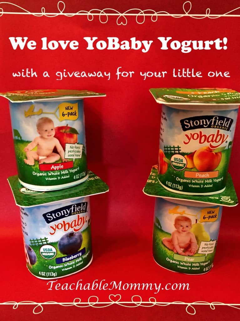 Stonyfield Yobaby giveaway, Stonyfield Yobaby Organic Yogurt, #StonyfieldBlogger