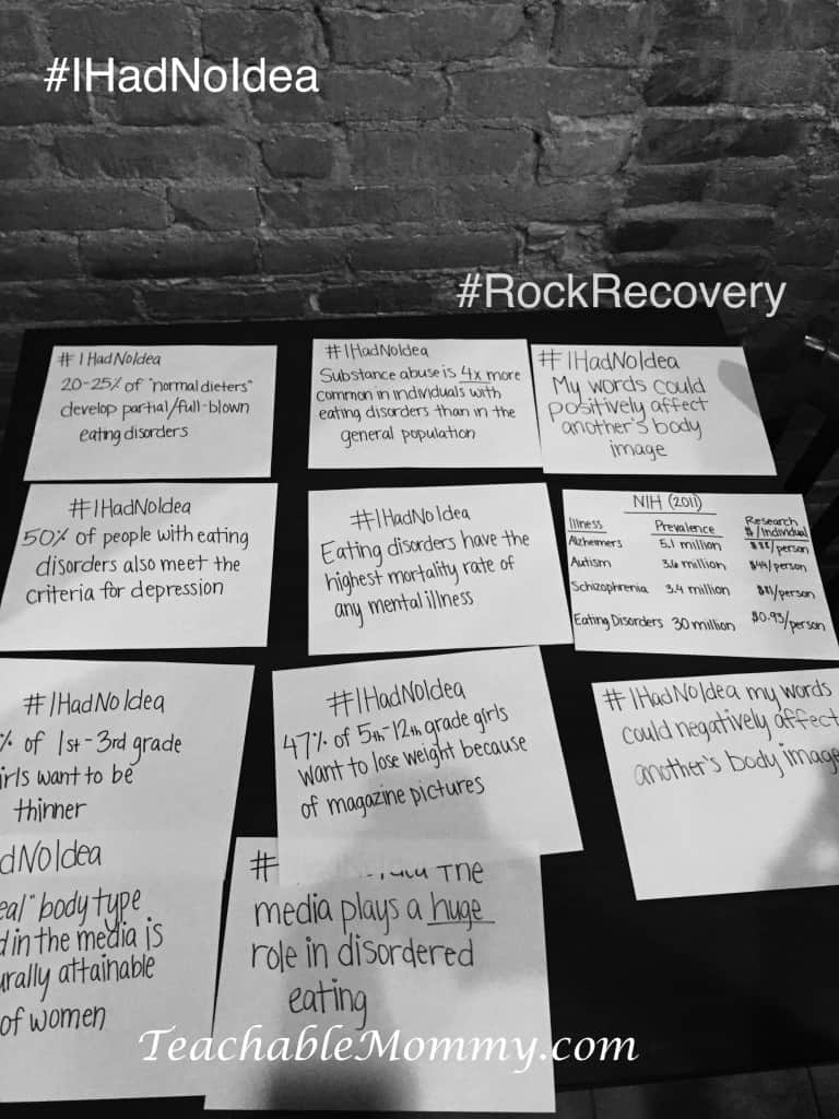 Rock Recovery, Healthy Body Image, Body Image Disorder, Help for Eating Disorders, #IHadNoIdea