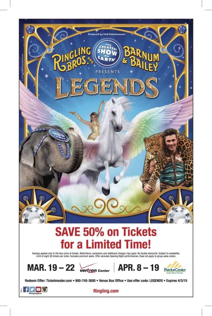 Ringling Bros. Washington DC area Patriot Center discount tickets