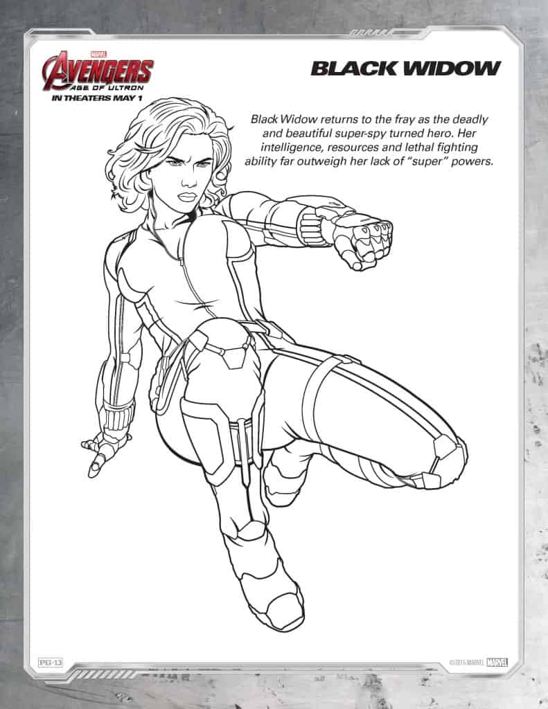 Avengers Age of Ultron Coloring Sheets