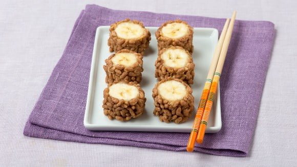 Peanut Butter and Banana Sushi, after school snack