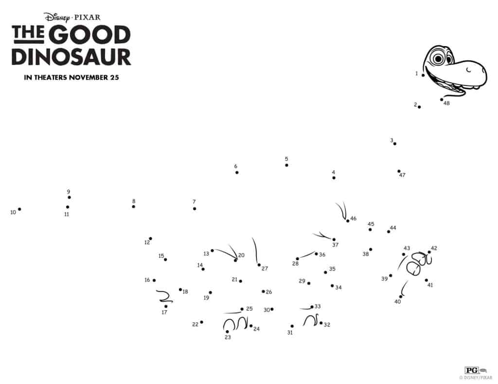 The Good Dinosaur free printable, free activities, The Good Dinosaur pumpkin stencil, The Good Dinosaur coloring pages