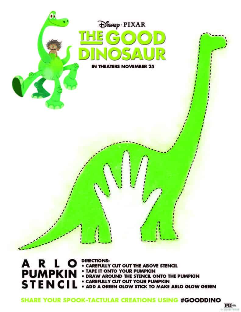 The Good Dinosaur free printable, free activities, The Good Dinosaur pumpkin stencil, The Good Dinosaur coloring pages