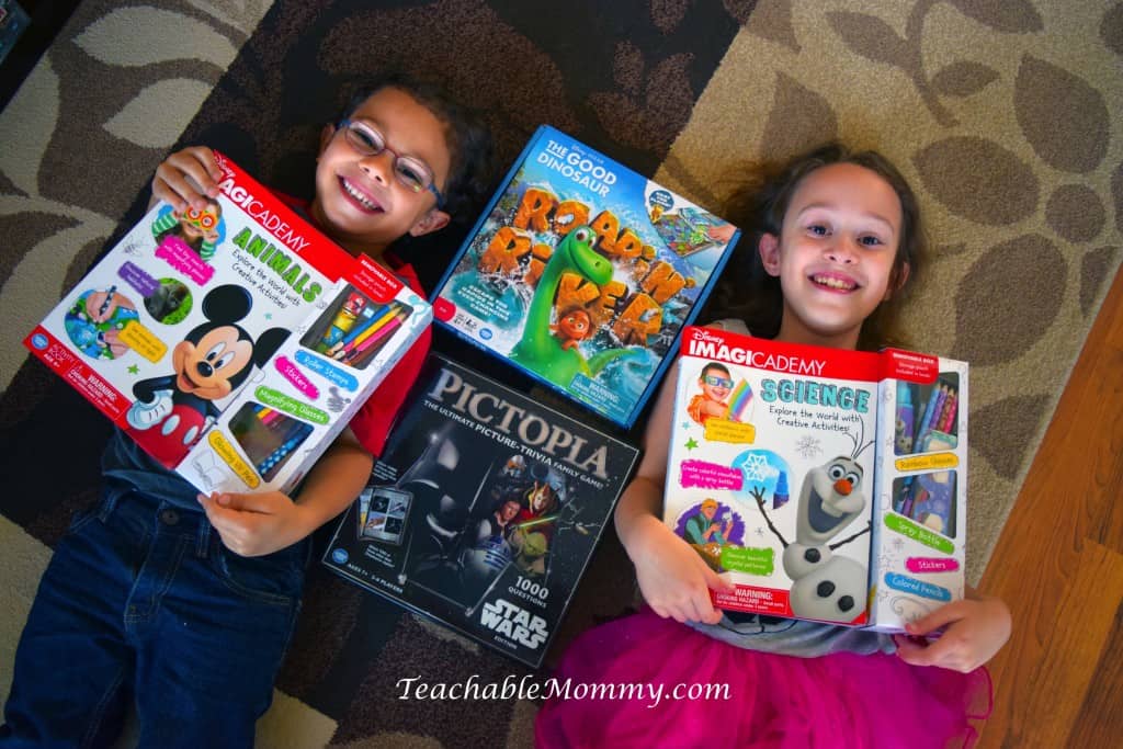 The Good Dinosaur Game, Star Wars Game, Disney Imagicademy Activity Books, homeschool games, game gift guide