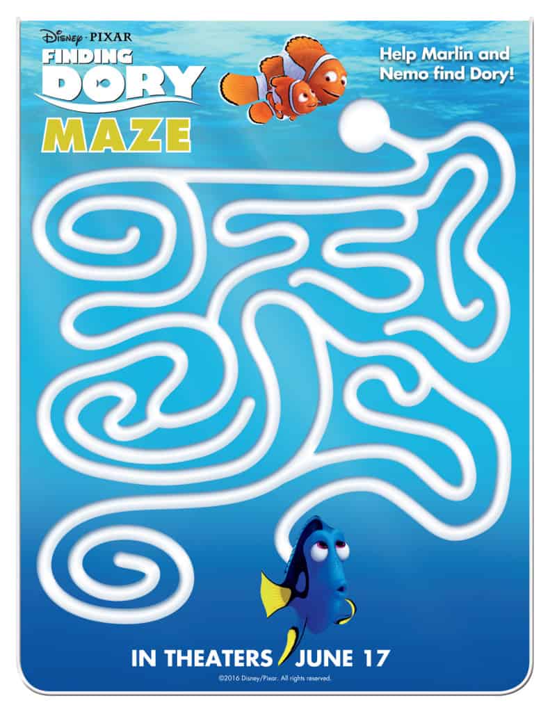 Finding Dory Free Printable Activities, Finding Dory Coloring Pages, Finding Dory Free Download, Finding Dory