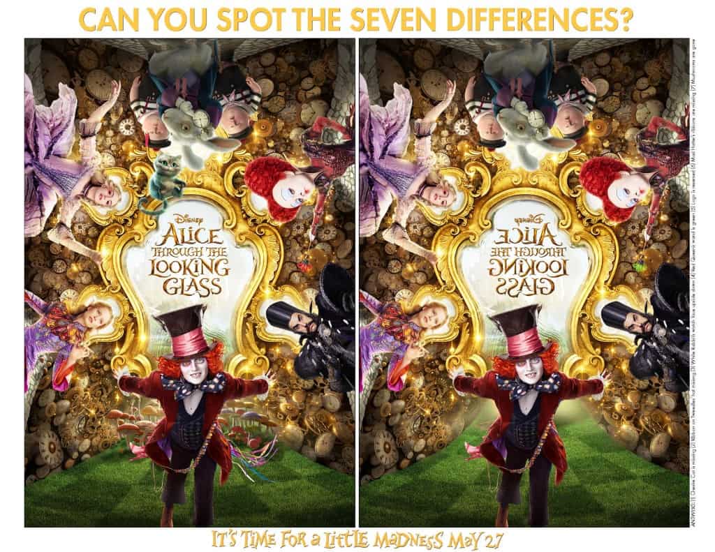 Alice Through the Looking Glass Free Printable Activities