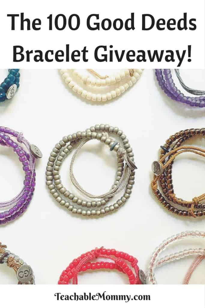 100 Good Deeds Bracelet Giveaway