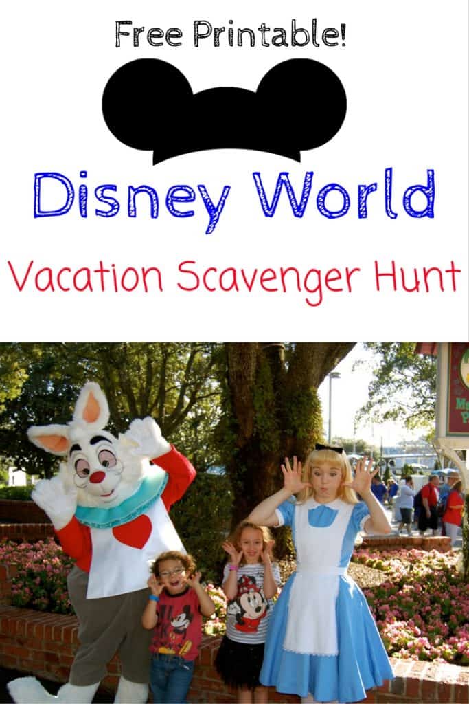 Disney World Vacation Scavenger Hunt, Free Disney Vacation Printable, Disney Vacation Tips