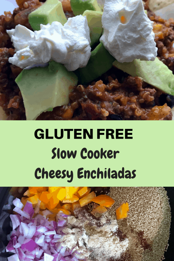 Gluten Free Slow Cooker Cheesy Enchiladas