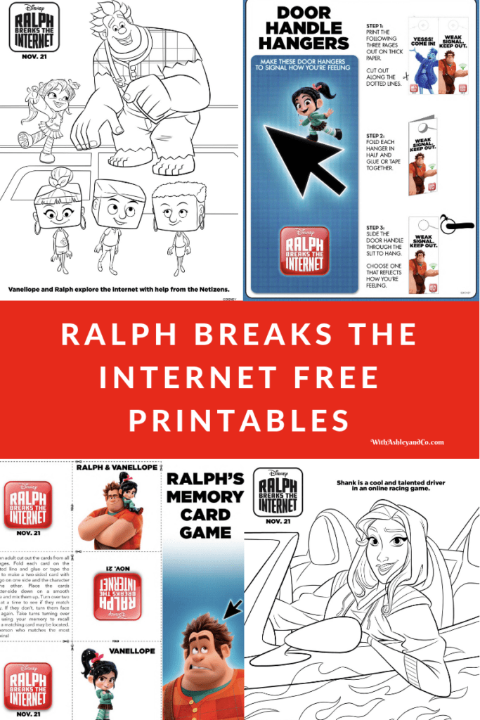 Ralph Breaks The Internet Free Printables