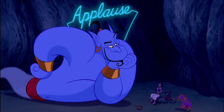 Aladdin Easter Eggs, Robin Williams Genie