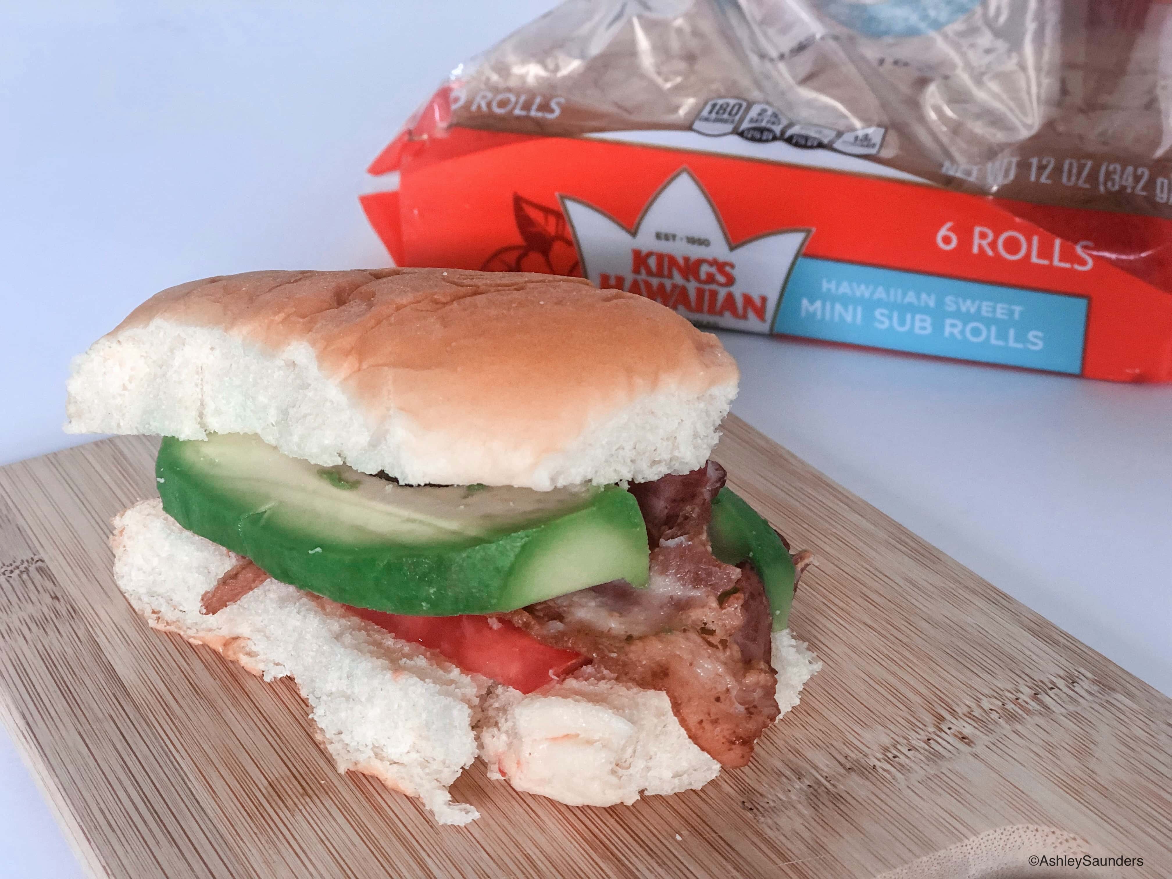 Avocado Bacon Tomato Mini Sub Rolls