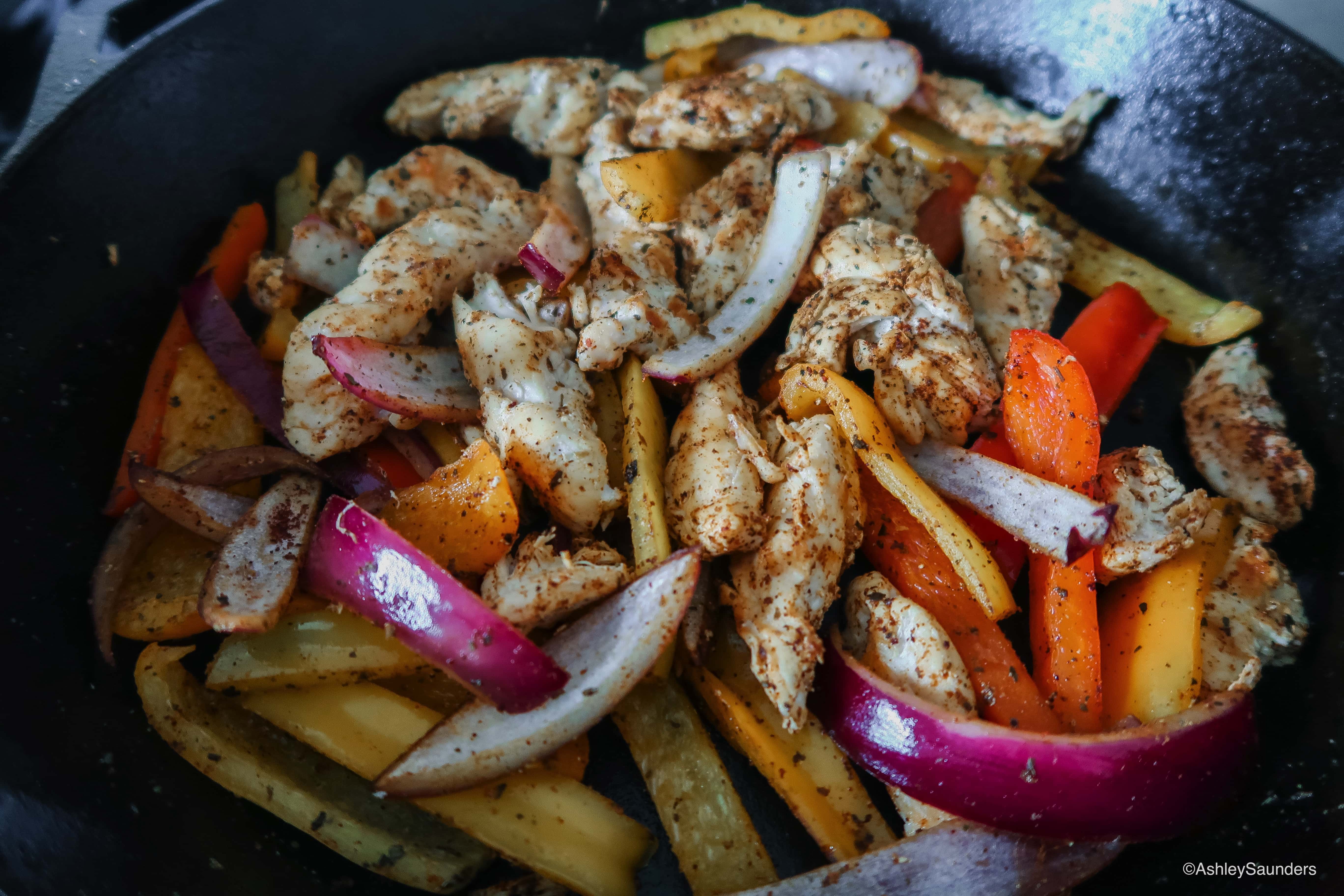 Chicken Fajitas in pan