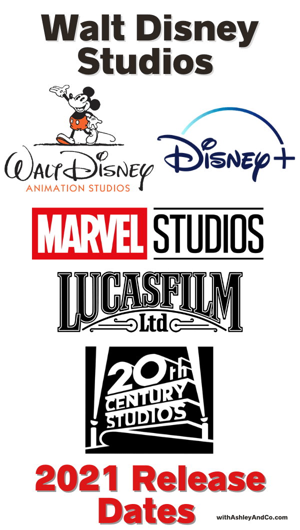 2021 Releases From Walt Disney Studios