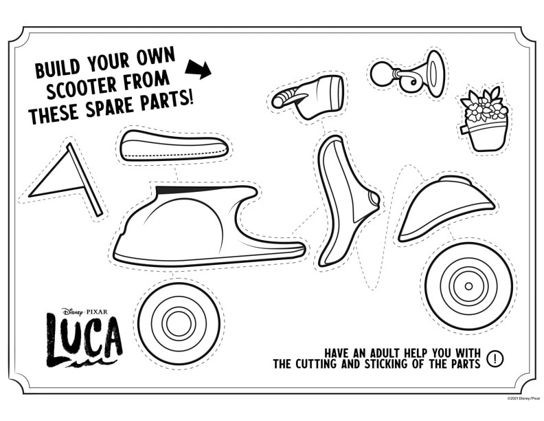 LUCA Now Streaming on Disney+ — FREE Activity Packet