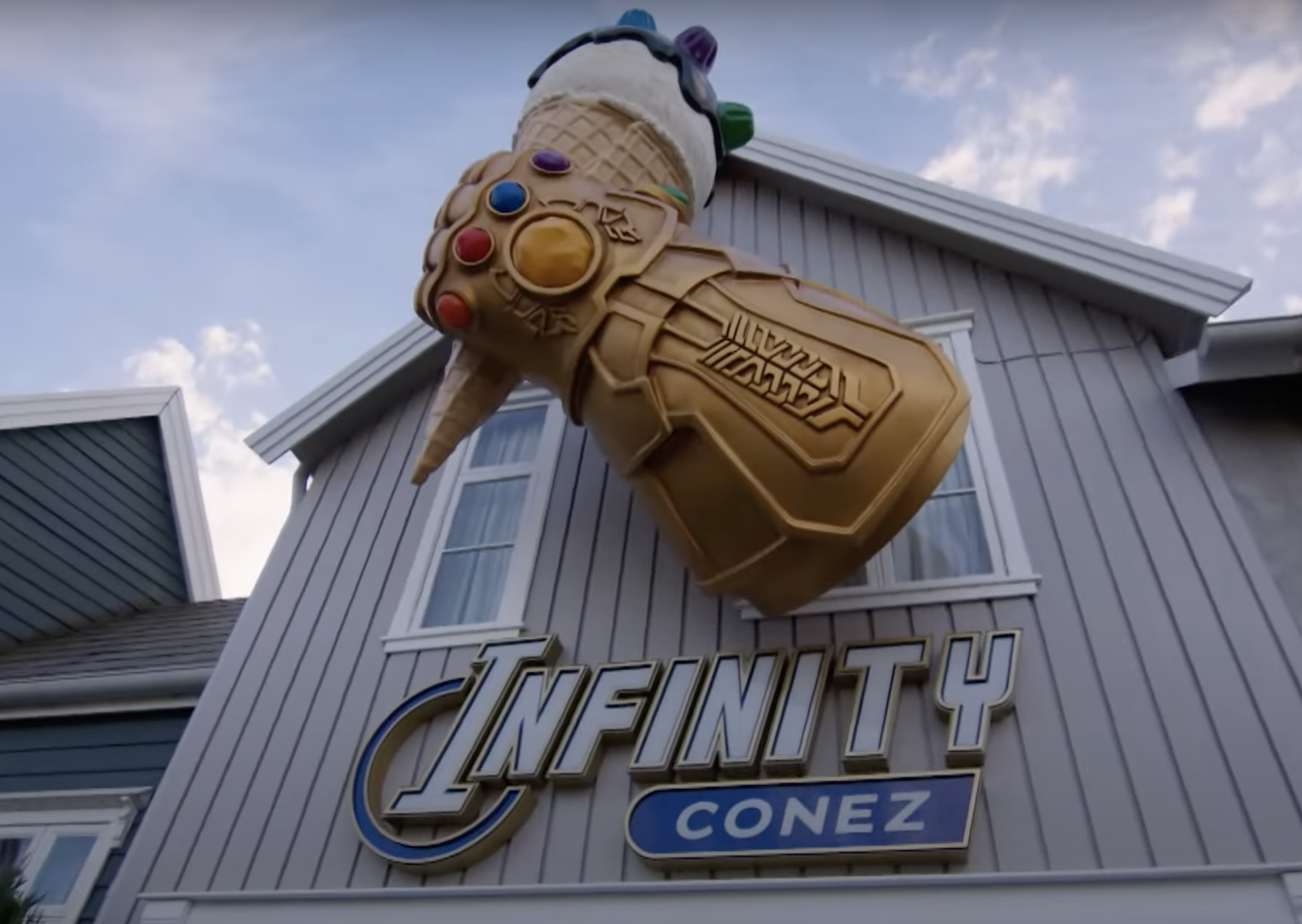 thor love and thunder easter eggs Infinity Conez Ice Cream Shop
